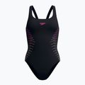 Strój pływacki jednoczęściowy damski Speedo Placement Muscleback anthracite/clover 6