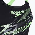 Strój pływacki jednoczęściowy damski Speedo Medley Logo Medalist anthracite/clover 3