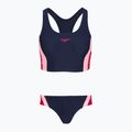 Strój pływacki jednoczęściowy damski Speedo Colourblock Splice 2.0 peacoat/pink