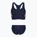 Strój pływacki jednoczęściowy damski Speedo Colourblock Splice 2.0 peacoat/pink 2