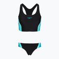 Strój pływacki jednoczęściowy damski Speedo Colourblock Splice 2.0 anthracite/mayanblue