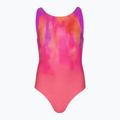 Strój pływacki jednoczęściowy dziecięcy Speedo Print Pulseback pink/neon violet