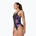 Strój pływacki jednoczęściowy damski Speedo Hyperboom Splice Muscleback anthracite/margarita pink 3