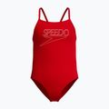 Strój pływacki jednoczęściowy dziecięcy Speedo Endurance+ Logo Thinstrap high risk red