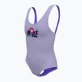 Strój pływacki jednoczęściowy dziecięcy Nike Multi Logo U-Back lilac bloom 5