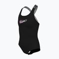 Strój pływacki jednoczęściowy dziecięcy Nike Swim Girls Logo Tape Crossback black/playful pink/white/playful pink 3