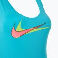 Strój pływacki jednoczęściowy damski Nike Multi Logo Crossback dusty cactus 3