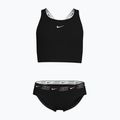 Strój pływacki dwuczęściowy dziecięcy Nike Logo Tape Crossback Midkini black