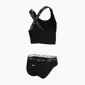 Strój pływacki dwuczęściowy dziecięcy Nike Logo Tape Crossback Midkini black 2