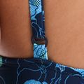 Strój pływacki jednoczęściowy damski Nike Poppy Print V-Neck midnight navy 4