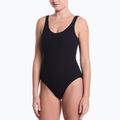 Strój pływacki jednoczęściowy damski Nike Shoreline Pucker Scoop Neck black