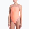 Strój pływacki jednoczęściowy damski Nike Ocean Bound Ripple Texture Square Neck pink glow