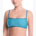 Góra od stroju pływackiego Nike Ripple Texture Bralette Classic Bikini bleached turquoise