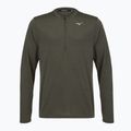 Bluza do biegania męska Mizuno Core Impulse Half Zip Long Sleeve Tee forest night
