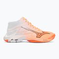 Buty do siatkówki Mizuno Wave Lightning Elite Mid Flamingo Coral/Lava Orange/White 2