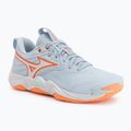 Buty do siatkówki damskie Mizuno Wave Momentum Elite blue finch/white/lava orange