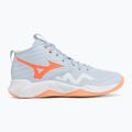 Buty do siatkówki damskie Mizuno Wave Momentum Pro Mid blue finch/lava orange/flamingo coral 2