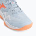Buty do siatkówki damskie Mizuno Wave Momentum Pro Mid blue finch/lava orange/flamingo coral 7