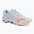 Buty do siatkówki damskie Mizuno Wave Lightning Pro blue finch/lava orange/flamingo coral