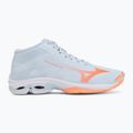 Buty do siatkówki damskie Mizuno Wave Lightning Pro Mid blue finch/lava orange/flamingo coral 2