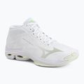 Buty do siatkówki damskie Mizuno Wave Lightning Pro Mid white/aqua gray/ambrosia