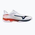Buty do tenisa męskie Mizuno Wave Exceed Court AC white/insignia blue/orange