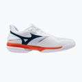Buty do tenisa męskie Mizuno Wave Exceed Court AC white/insignia blue/orange 2