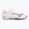 Buty do tenisa damskie Mizuno Wave Exceed Court AC white/dahlia/lava orange 2