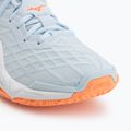 Buty do piłki ręcznej damskie Mizuno Wave Stealth Neo 2.1 blue finch/lava orange/white 7