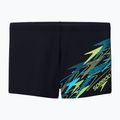 Bokserki kąpielowe męskie Speedo Medley Logo Aquashort anthracite/hyper teal