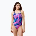 Strój pływacki jednoczęściowy damski Speedo FL Printed Turnback brushy glitch/hope