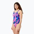Strój pływacki jednoczęściowy damski Speedo FL Printed Turnback brushy glitch/hope 3