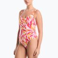 Strój pływacki jednoczęściowy damski Nike V-Neck desert pink
