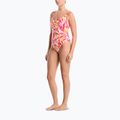 Strój pływacki jednoczęściowy damski Nike V-Neck desert pink 3
