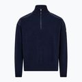 Sweter męski Dovre Ribbed Knit Half Zip navy