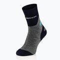 Skarpety damskie Brubeck Trekking Merino szary turkusowy