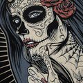 Koszulka damska Pitbull Santa Muerte black 6