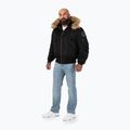 Kurtka zimowa męska Pitbull Harvest Hooded Bomber black 2