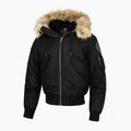 Kurtka zimowa męska Pitbull Harvest Hooded Bomber black 4