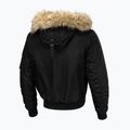 Kurtka zimowa męska Pitbull Harvest Hooded Bomber black 6