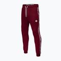 Spodnie męskie Pitbull Trackpants Tape Logo Terry Group burgundy 3