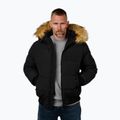 Kurtka zimowa męska Pitbull Burnt Quilted Hooded black 4