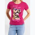 Koszulka damska Pitbull Synglasses Dog raspberry gold 4