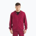 Bluza męska Pitbull Tape Nugget Hooded Zip Sweatshirt burgundy