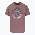 Koszulka męska Pitbull Shkull Logo dusty burgundy