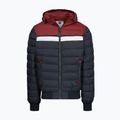 Kurtka zimowa męska Pitbull Rubio Quilted Hooded dark navy/red 5