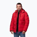 Kurtka zimowa męska Pitbull Piedmont Quilted Hooded fluo/red