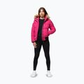 Kurtka zimowa damska Pitbull Azalea Quilted Hooded raspberry red 2