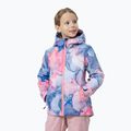 Kurtka narciarska dziecięca 4F JKUDN002 light pink allover