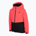 Kurtka narciarska dziecięca 4F JKUDN001 coral neon 3